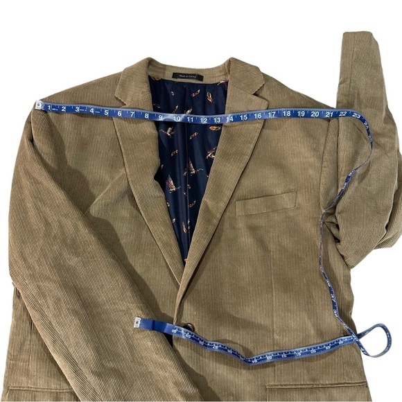 Ralph Lauren Men Tan 100% Cotton Corduroy 2-Button Blazer Sz 48L Suit Jacket - Picture 12 of 12